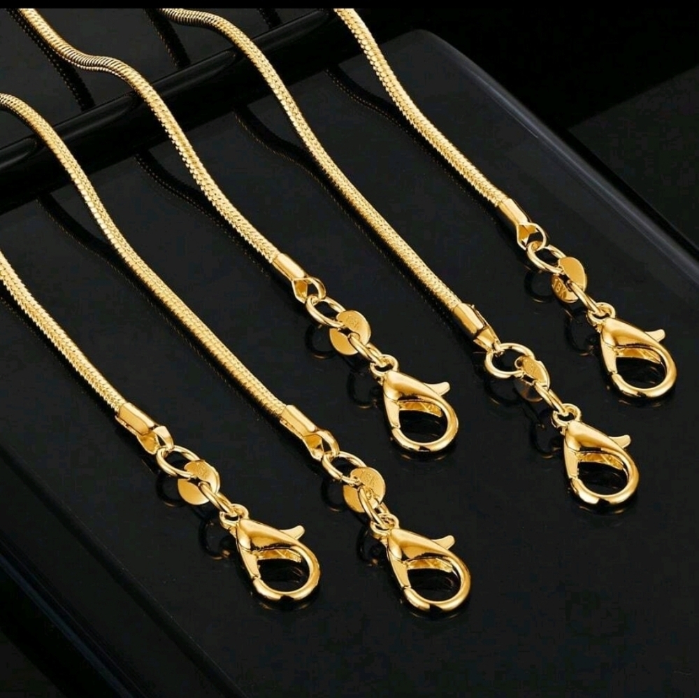 1mm Elegant 18K Gold Plated Necklace for Women 16" - Picture 7 of 9